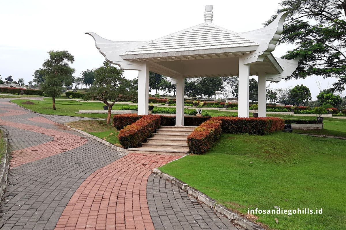 (Contoh makam tipe paviliun di San Diego Hills)